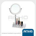 Beautify Clear Cosmetic Makeup Organizer with Two-Sided Mirror Acrylic